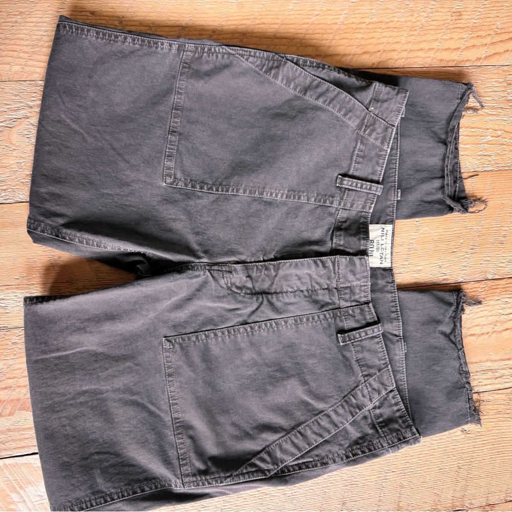 High-Rise Charcoal Women's Utility Shorts - Nili Lotan